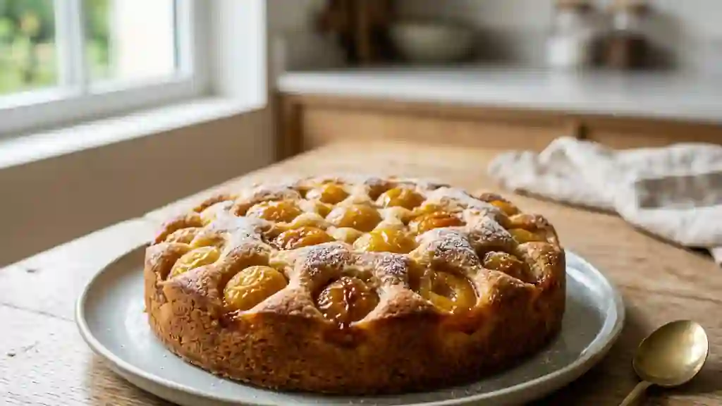 Gâteau Moelleux aux Mirabelles et Fromage Blanc - Photo de présentation