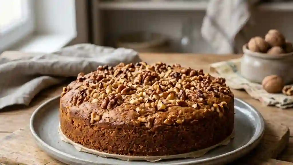 Gâteau Angevin aux Noix Fondant et Croquant - Photo de présentation