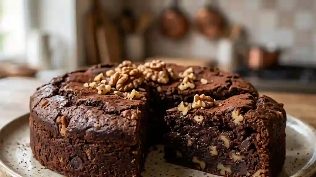 Moelleux intense chocolat noir et noix croquantes - Photo de présentation