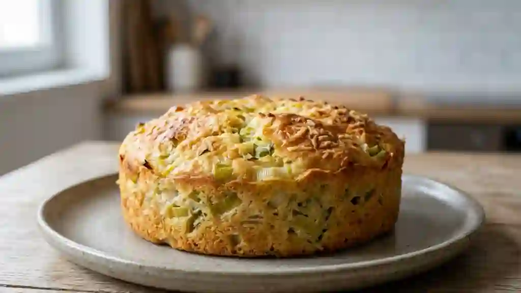 Moelleux aux poireaux et fromage fondu - Photo de présentation