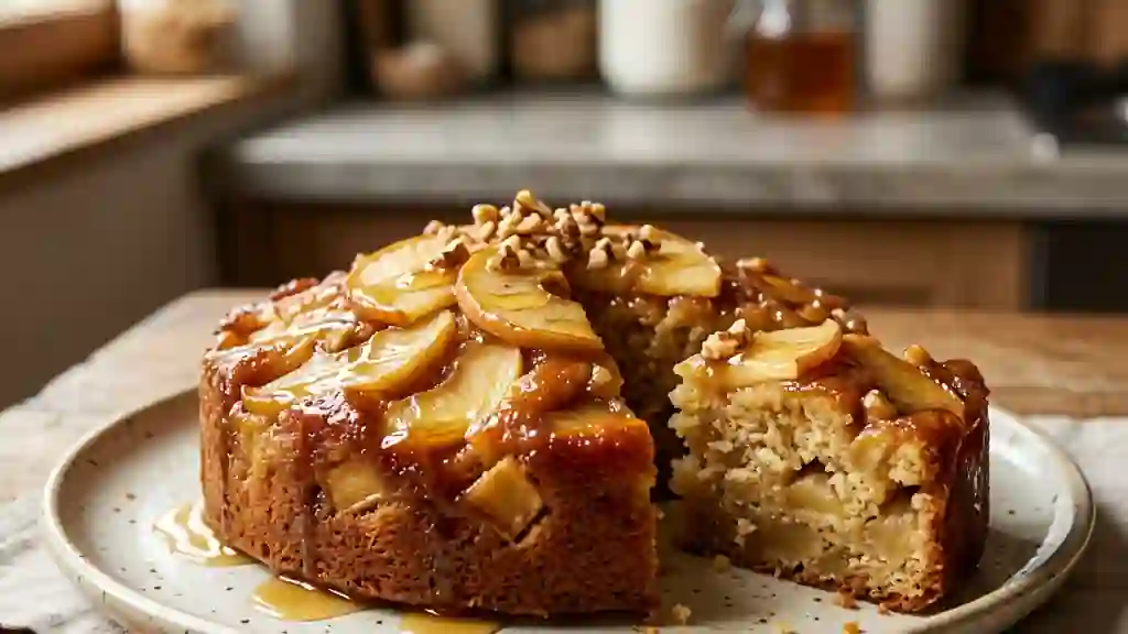 Moelleux aux pommes caramélisées au miel - Photo de présentation
