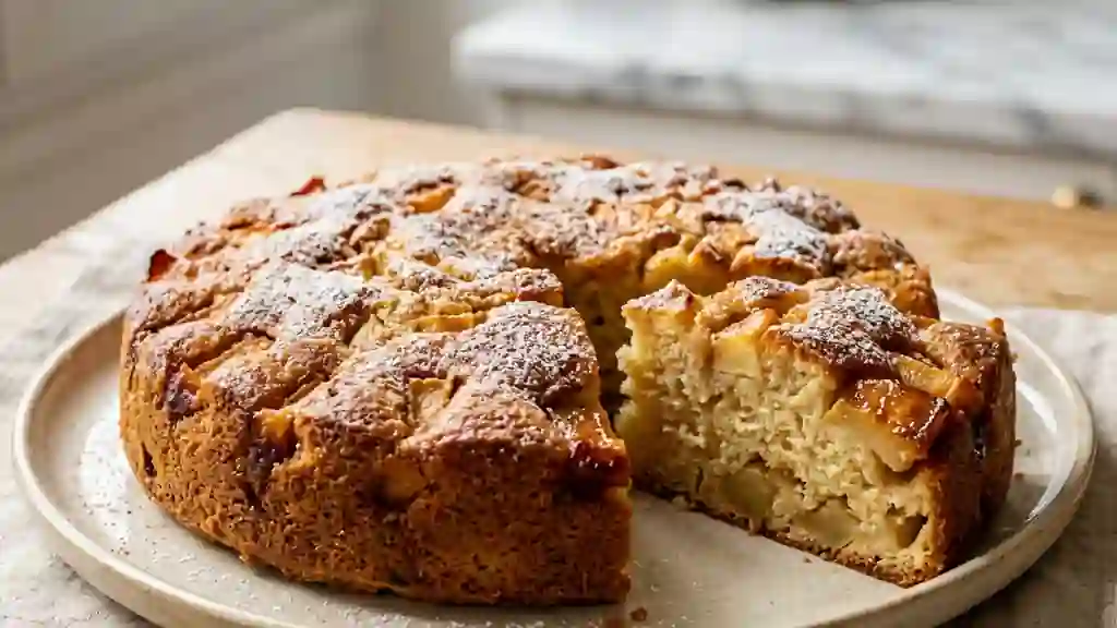 Moelleux aux pommes caramélisées à la poêle - Photo de présentation