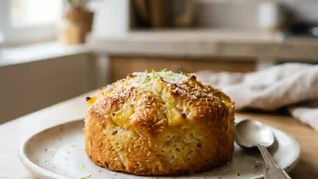 Moelleux exotique coco, ananas et fromage blanc - Photo de présentation