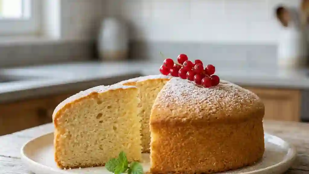 Gâteau mousseline aérien à la vanille - Photo de présentation