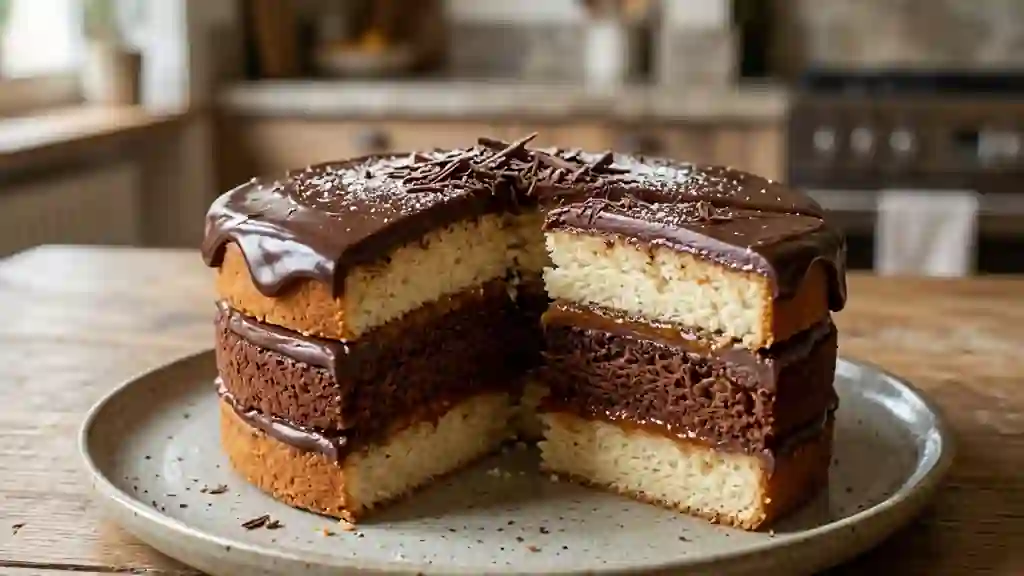 Gâteau napolitain moelleux vanille-chocolat - Photo de présentation