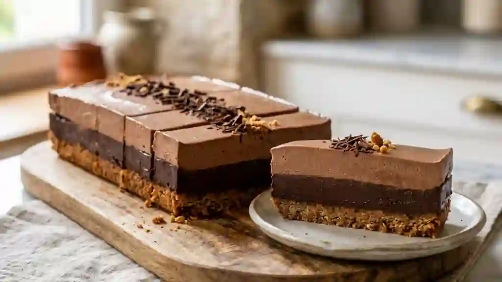 Lingot fondant aux deux chocolats et biscuit - Photo de présentation