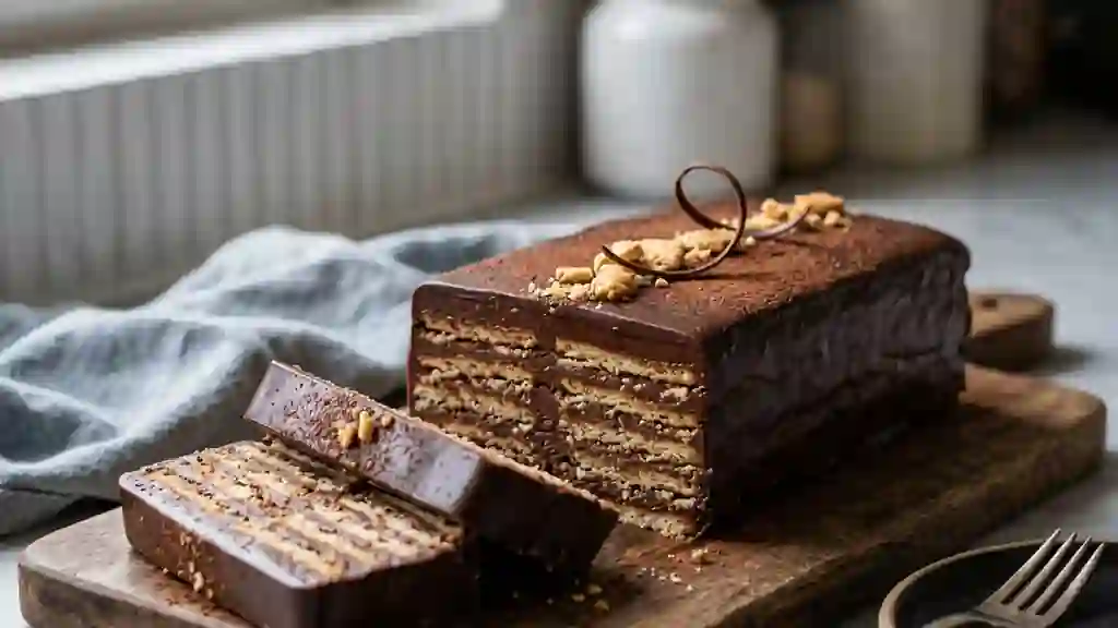 Gâteau de famille chocolat et petits-beurres - Photo de présentation