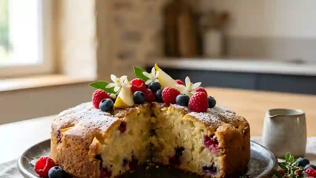 Gâteau yaourt aux fruits d'été - Photo de présentation