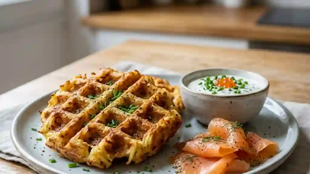 Gaufres de pommes de terre crousti-moelleuses - Photo de présentation