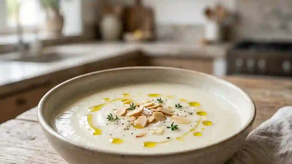 Gazpacho blanc onctueux aux amandes - Photo de présentation