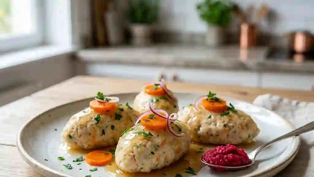 Gefilte Fisch Fondant au Bouillon - Photo de présentation