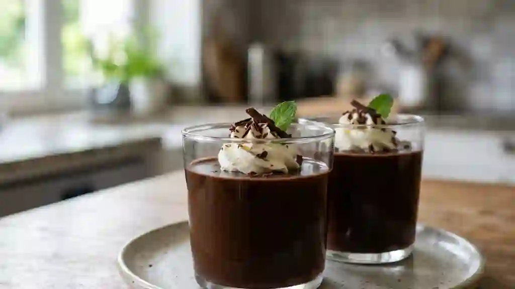 Gelée fondante au chocolat noir - Photo de présentation