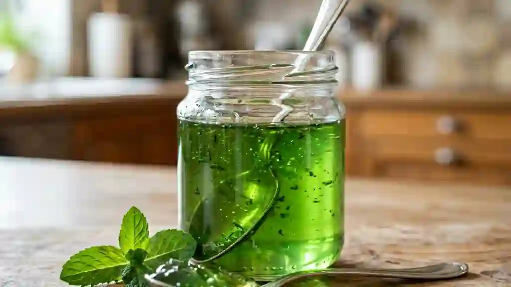 Gelée de menthe fraîche et cristalline - Photo de présentation