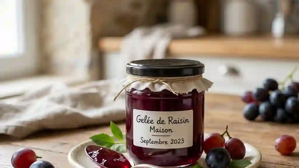 Gelée de raisin rubis et fondante - Photo de présentation