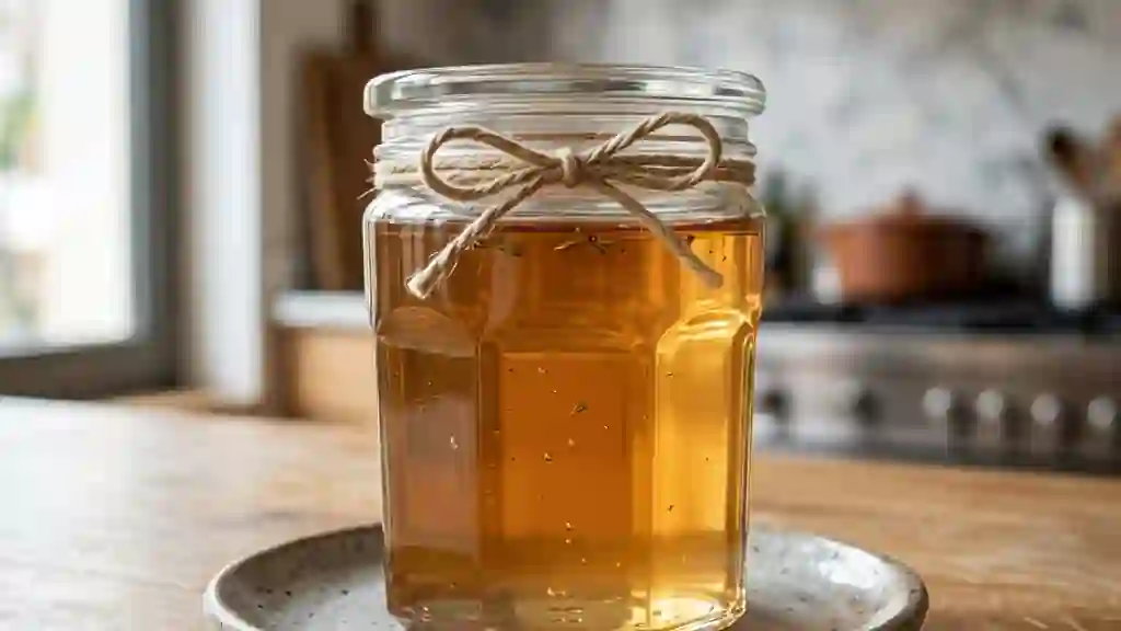 Gelée de thym infusée et translucide - Photo de présentation