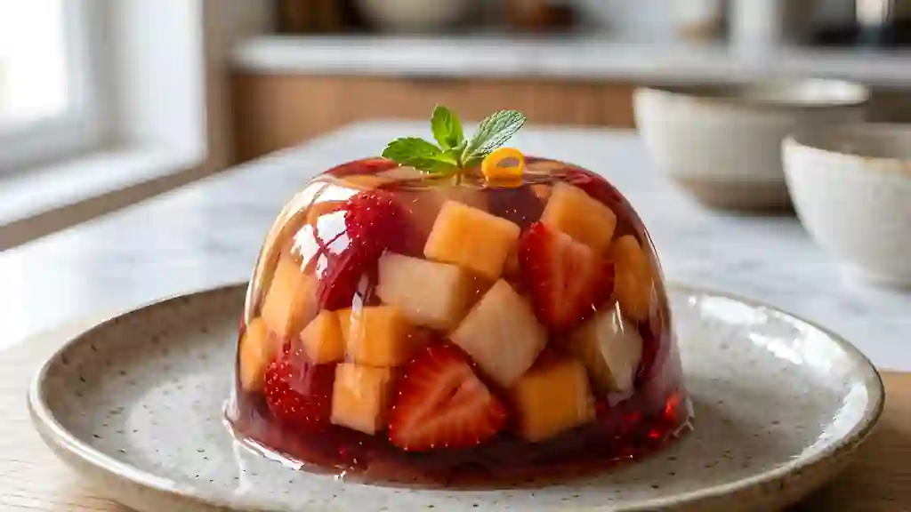 Gelée de melon, fraises et porto - Photo de présentation