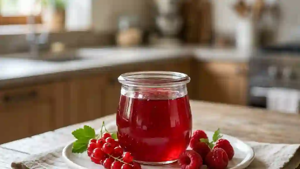 Gelée de baies rouges fondante et translucide - Photo de présentation