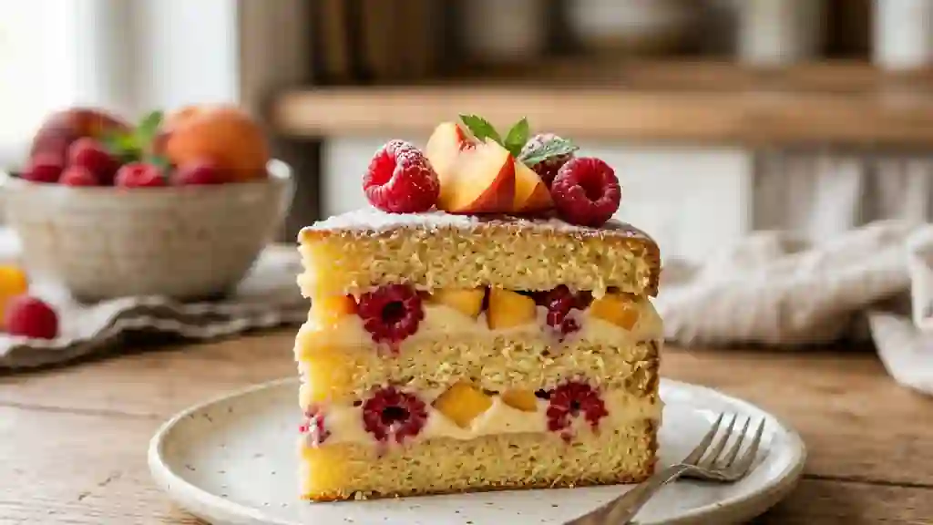 Génoise Moelleuse aux Fruits d'Été et Crème - Photo de présentation