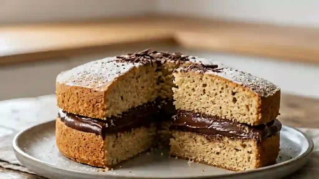 Génoise aérienne et crème chocolatée fondante - Photo de présentation