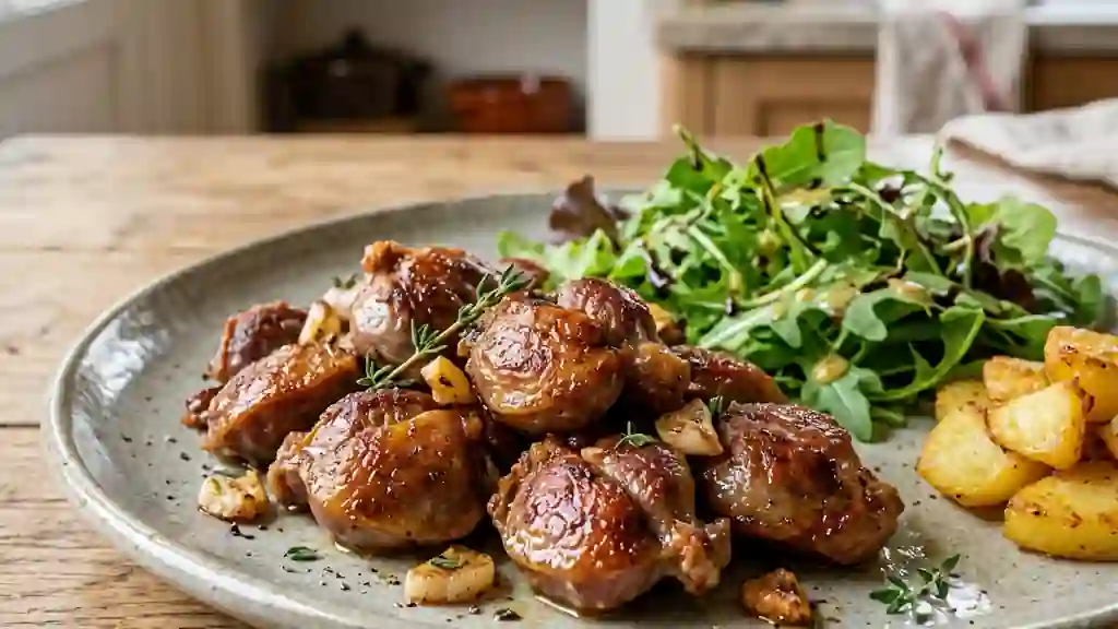 Gésiers de canard croustillants et fondants - Photo de présentation
