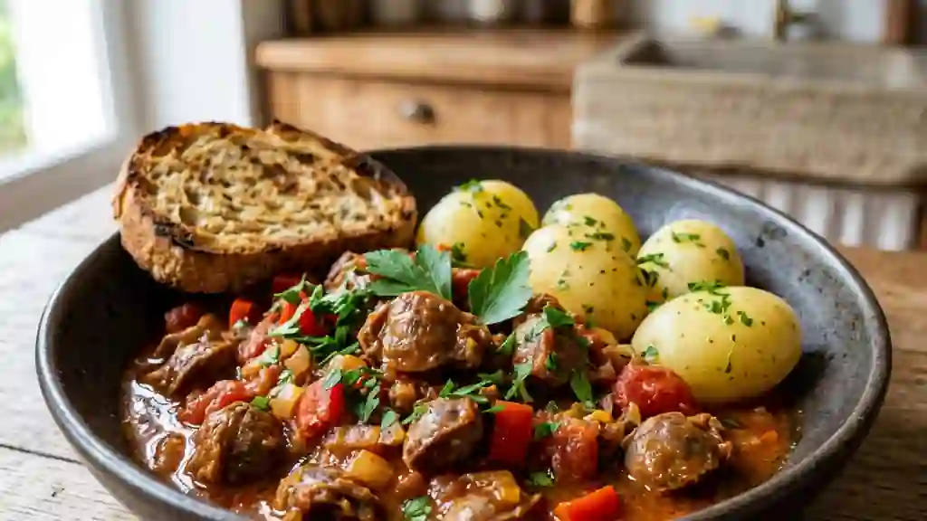 Gésiers braisés au paprika et vin blanc - Photo de présentation