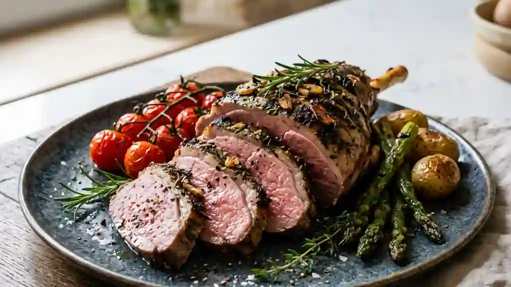 Gigot d’Agneau Grillé au Romarin et à l’Ail - Photo de présentation