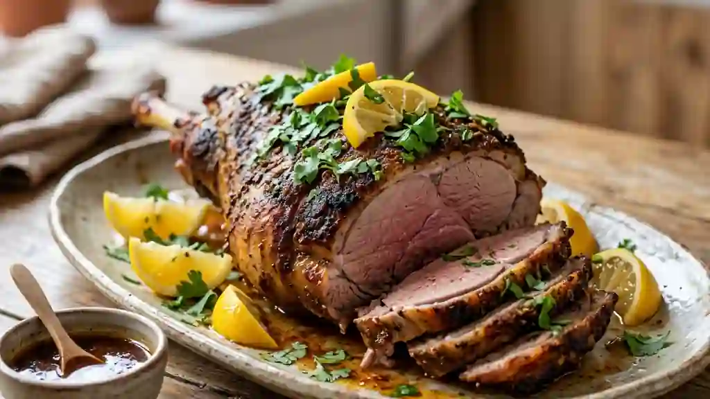Gigot méchoui fondant au citron confit - Photo de présentation