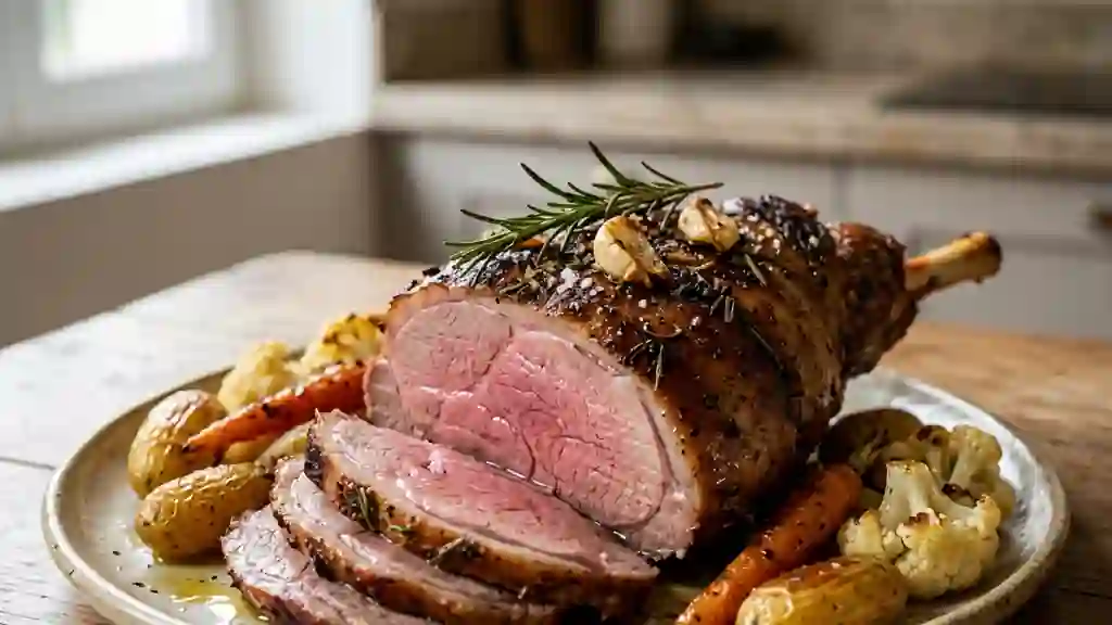 Gigot d'agneau fondant au romarin - Photo de présentation