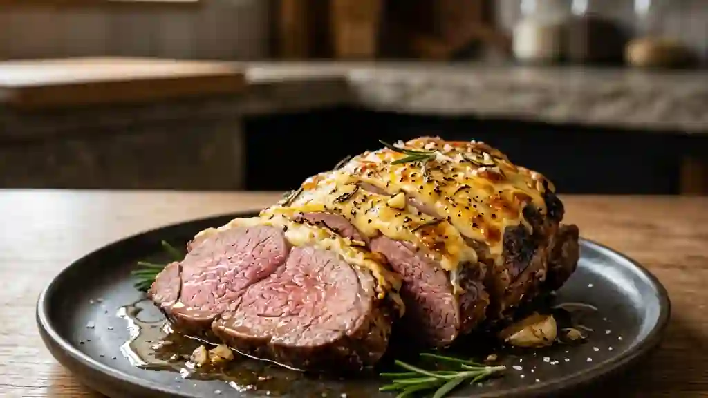 Gigot d'agneau crousti-fondant au chèvre - Photo de présentation
