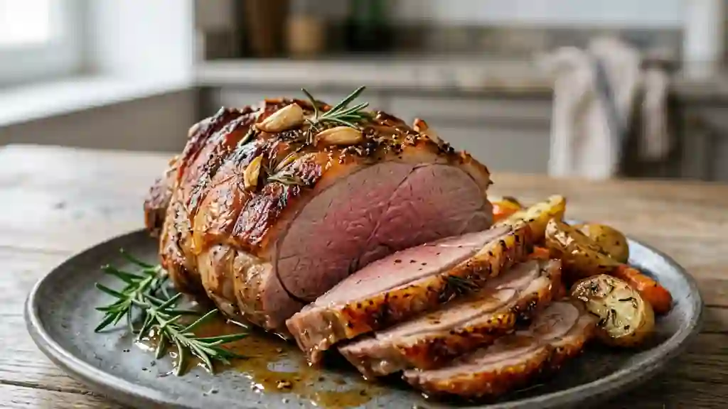 Gigot pleureur fondant ail et romarin - Photo de présentation