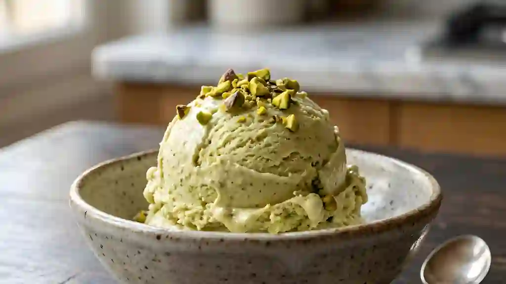 Glace fondante à la pistache grillée - Photo de présentation