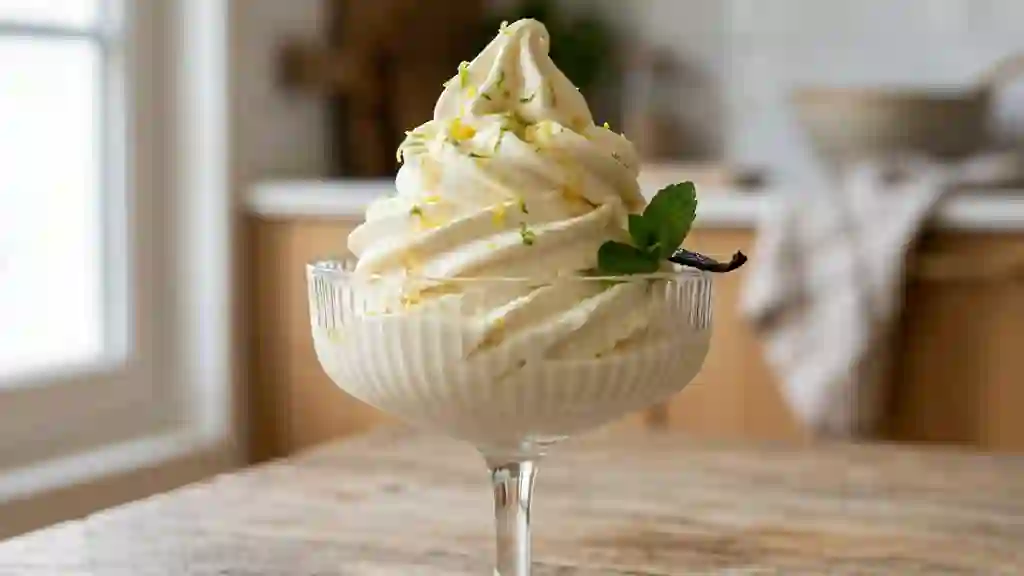 Glace italienne vanille aérienne et light - Photo de présentation