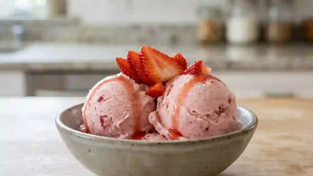 Crème Glacée Fraise Vanille Ultra-Onctueuse - Photo de présentation