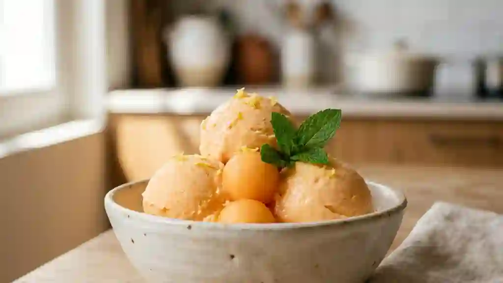 Glace au Melon Fondante et Fruitée - Photo de présentation