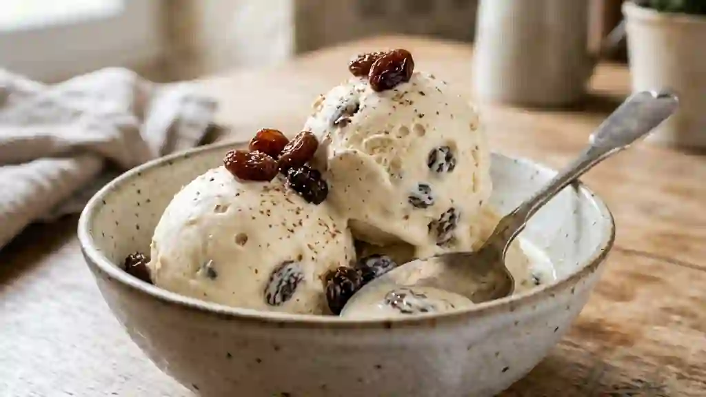 Glace Rhum-Raisins Crémeuse et Parfumée - Photo de présentation