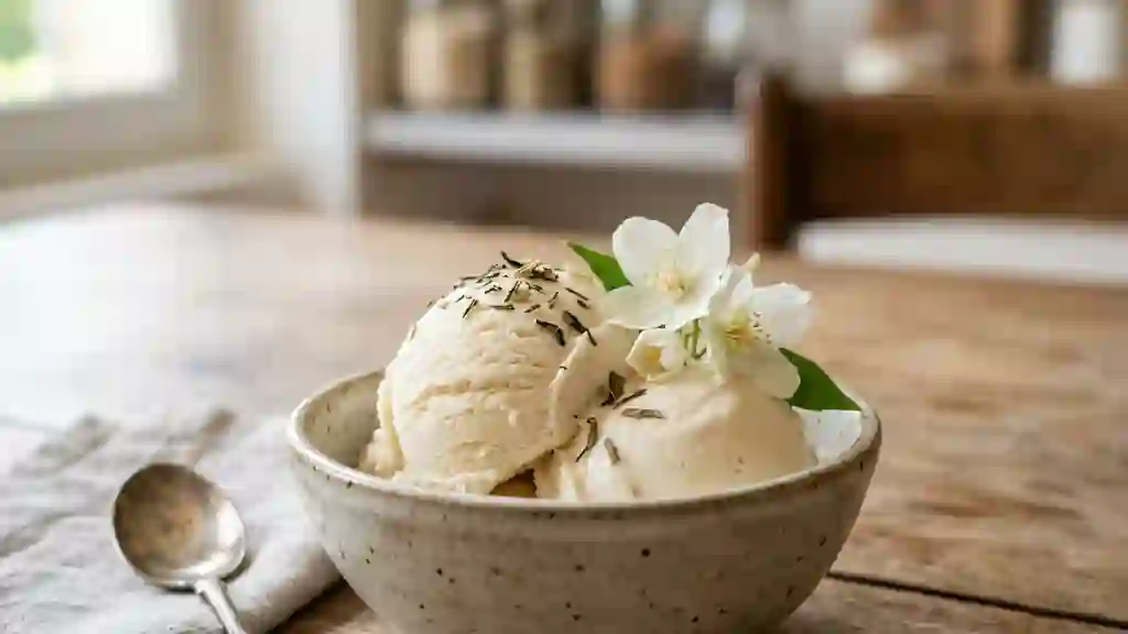 Glace Onctueuse au Thé Jasmin Parfumé - Photo de présentation