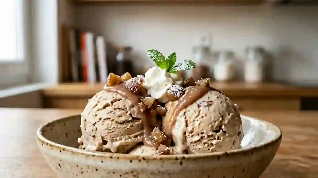 Glace aux marrons fondante et crémeuse - Photo de présentation
