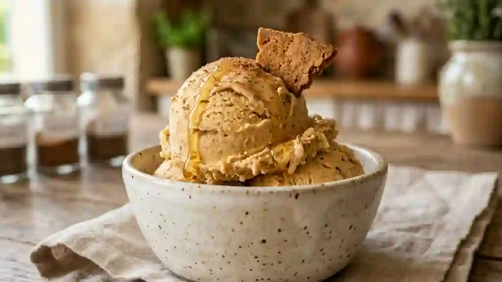 Glace onctueuse au pain d'épices et miel - Photo de présentation
