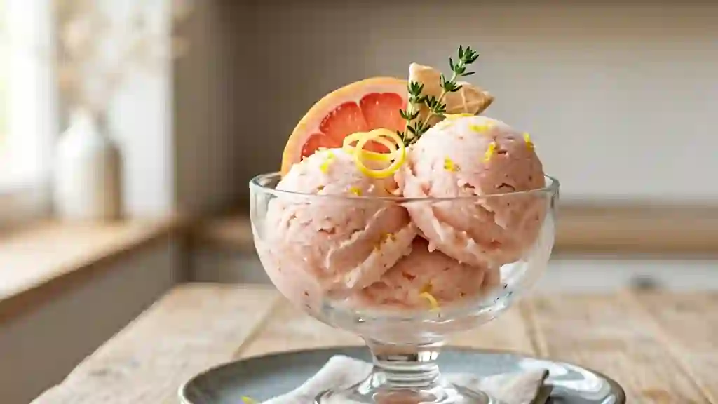 Glace onctueuse pamplemousse & citron - Photo de présentation