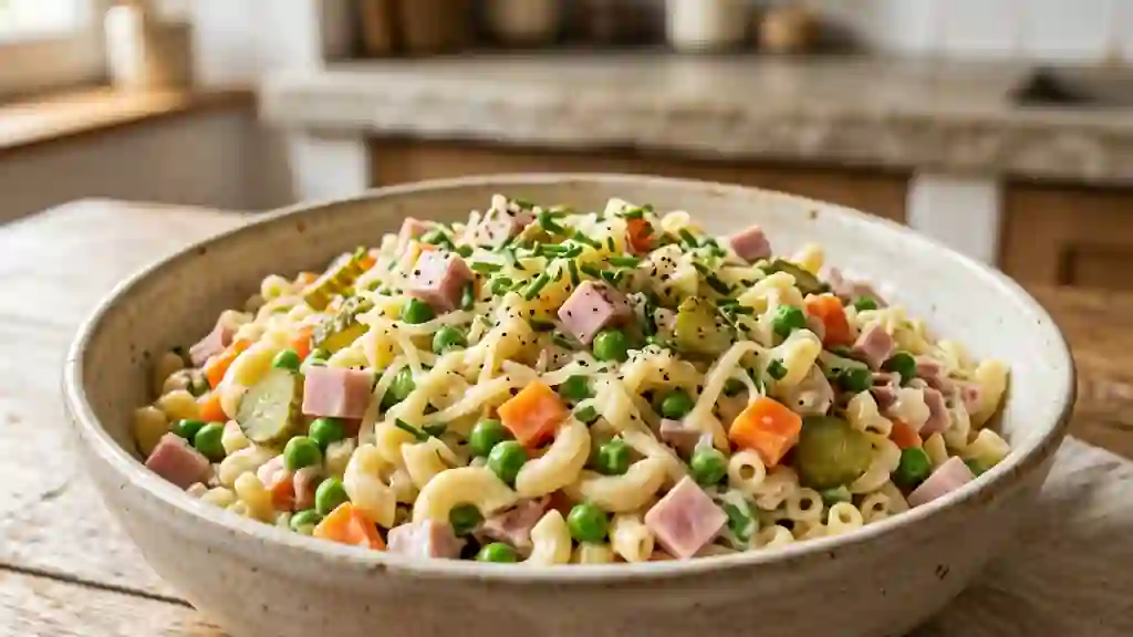 Salade de pâtes Gloubiboulga crémeuse - Photo de présentation