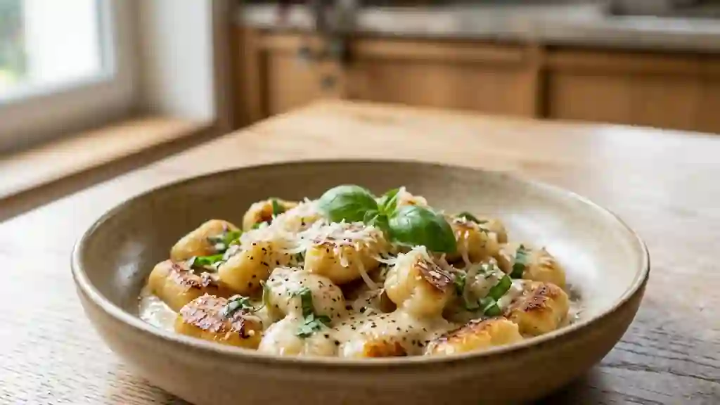 Gnocchis Fondants au Parmesan et Basilic - Photo de présentation
