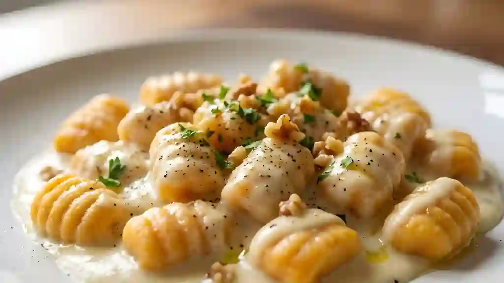 Gnocchis de potiron au gorgonzola crémeux - Photo de présentation