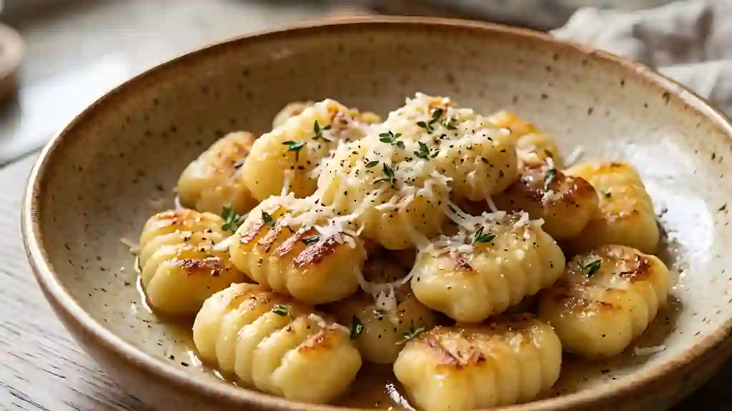 Gnocchis dorés au beurre et parmesan - Photo de présentation