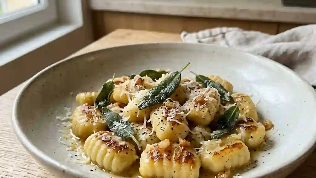 Gnocchis dorés au beurre noisette et sauge - Photo de présentation