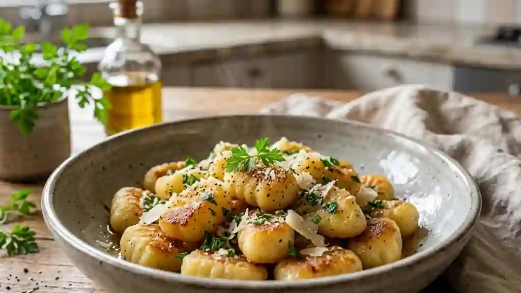 Gnocchis dorés au beurre noisette et cerfeuil - Photo de présentation