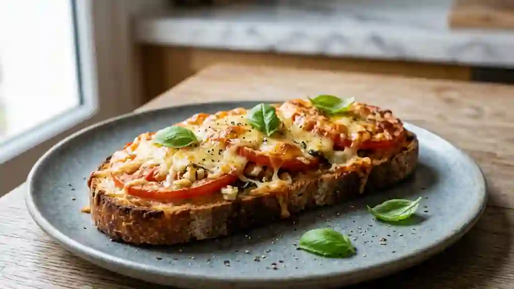 Tartine craquante tomate et fromage fondu - Photo de présentation