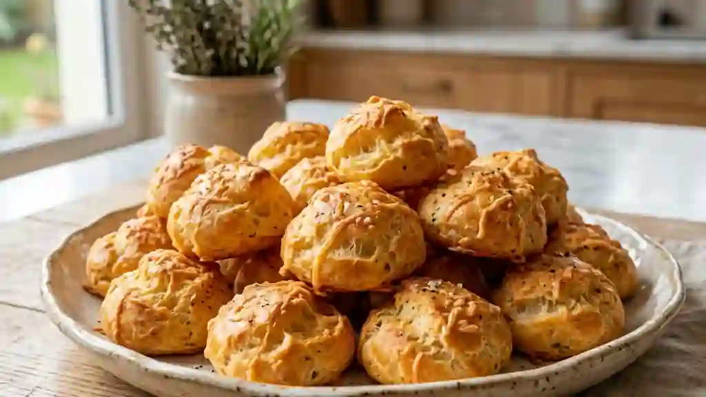Gougères aériennes au fromage fondu - Photo de présentation