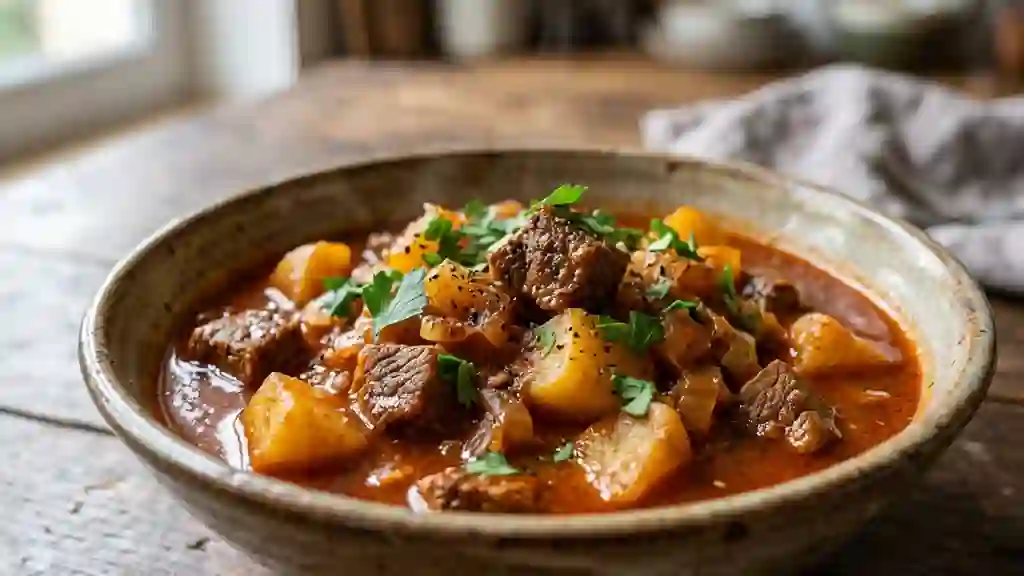Goulasch de bœuf fondant au paprika - Photo de présentation