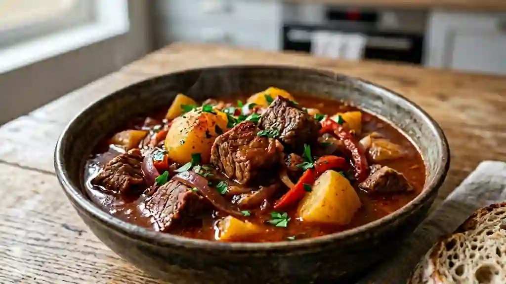 Goulasch de bœuf fondant au paprika - Photo de présentation