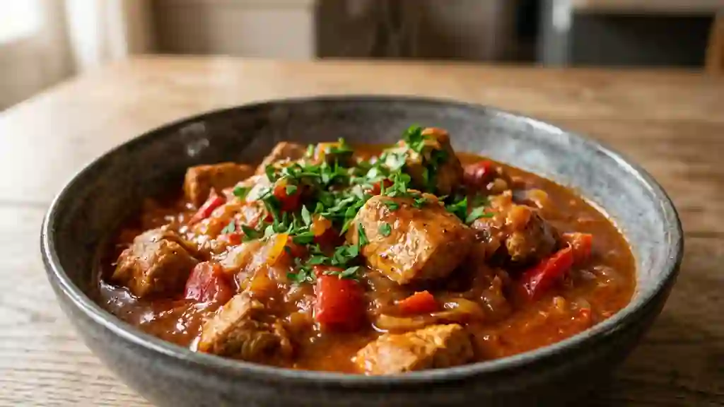 Goulash de dinde fondant au paprika - Photo de présentation
